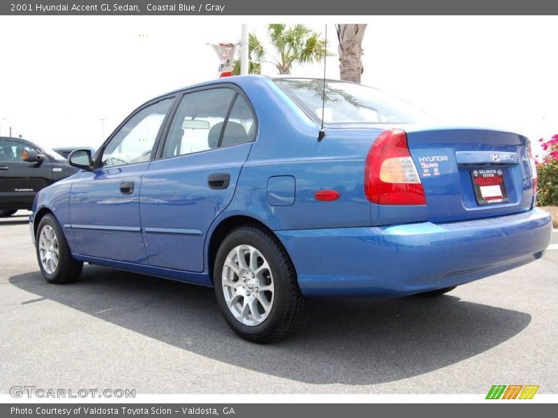Coastal Blue / Gray 2001 Hyundai Accent GL Sedan