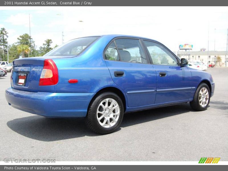 Coastal Blue / Gray 2001 Hyundai Accent GL Sedan