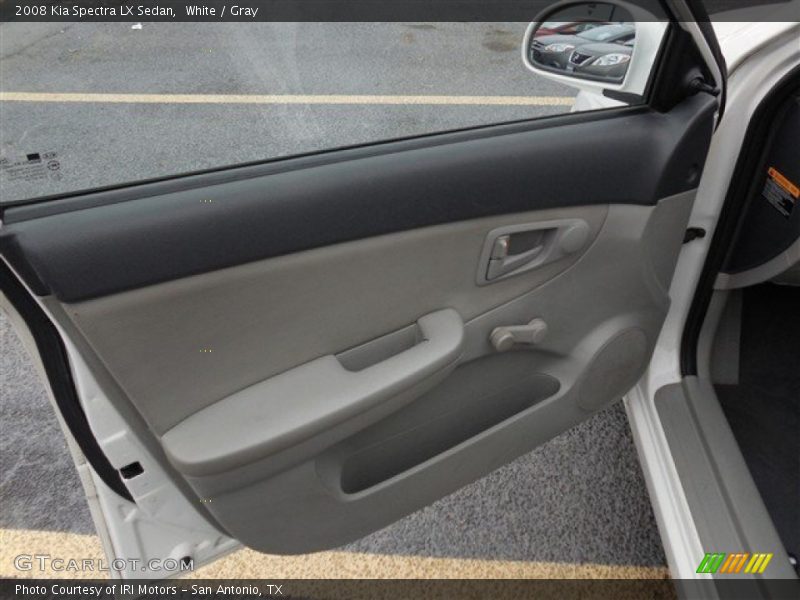 White / Gray 2008 Kia Spectra LX Sedan