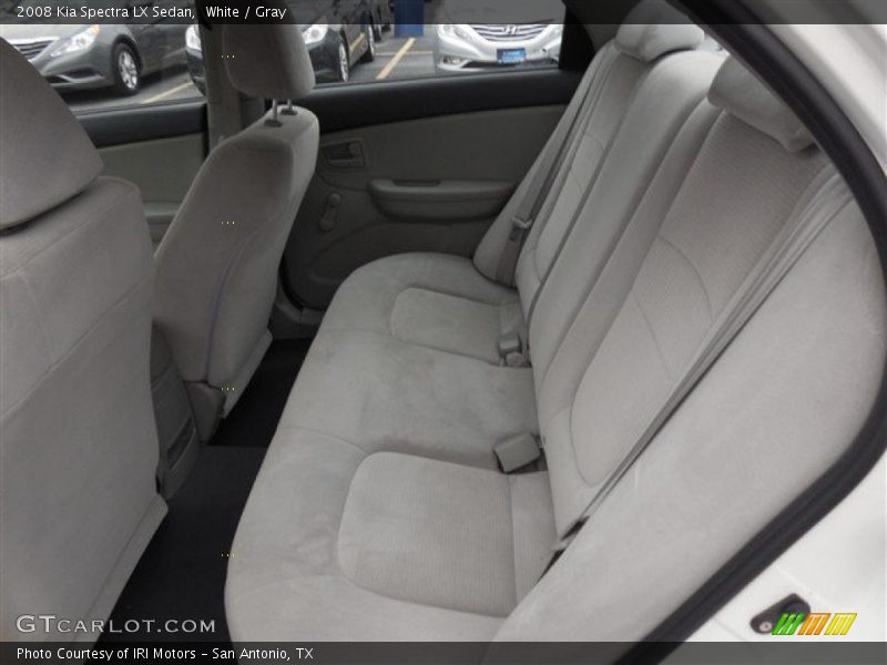 White / Gray 2008 Kia Spectra LX Sedan