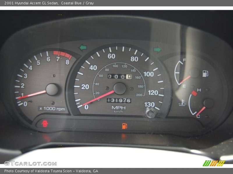 Coastal Blue / Gray 2001 Hyundai Accent GL Sedan