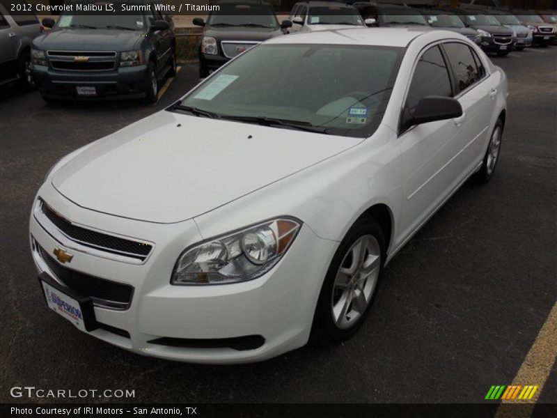 Summit White / Titanium 2012 Chevrolet Malibu LS