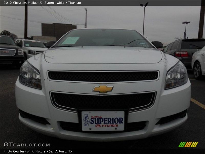 Summit White / Titanium 2012 Chevrolet Malibu LS