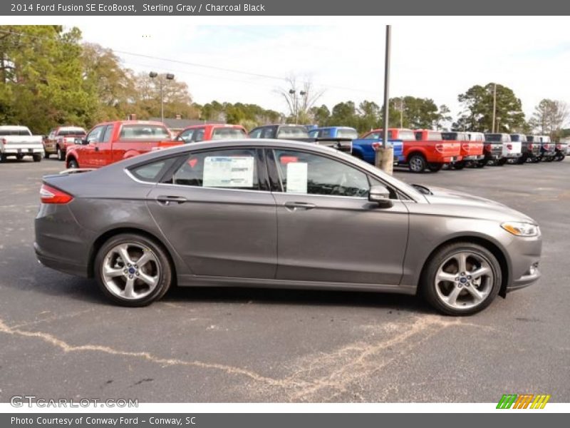 Sterling Gray / Charcoal Black 2014 Ford Fusion SE EcoBoost