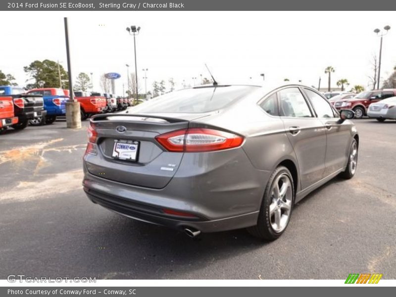 Sterling Gray / Charcoal Black 2014 Ford Fusion SE EcoBoost
