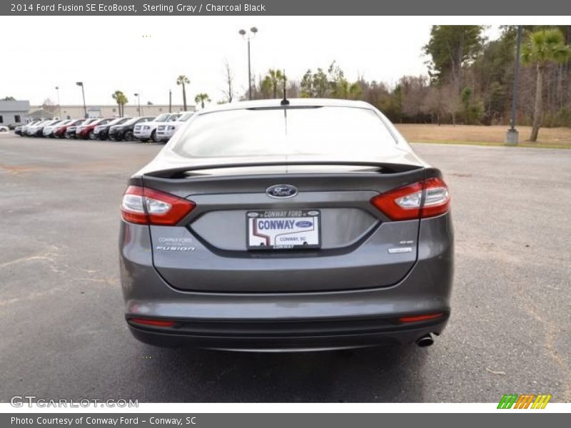 Sterling Gray / Charcoal Black 2014 Ford Fusion SE EcoBoost