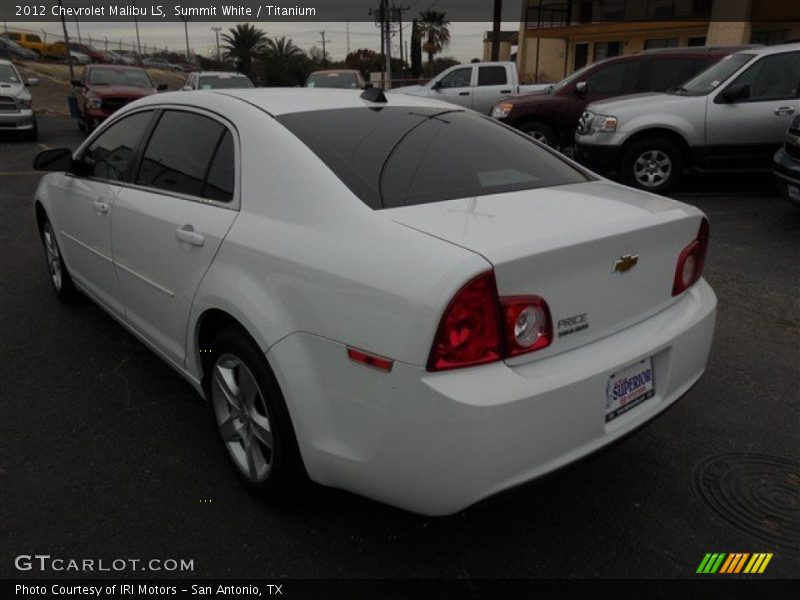 Summit White / Titanium 2012 Chevrolet Malibu LS
