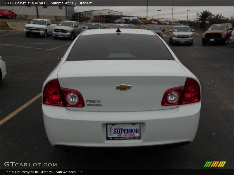 Summit White / Titanium 2012 Chevrolet Malibu LS