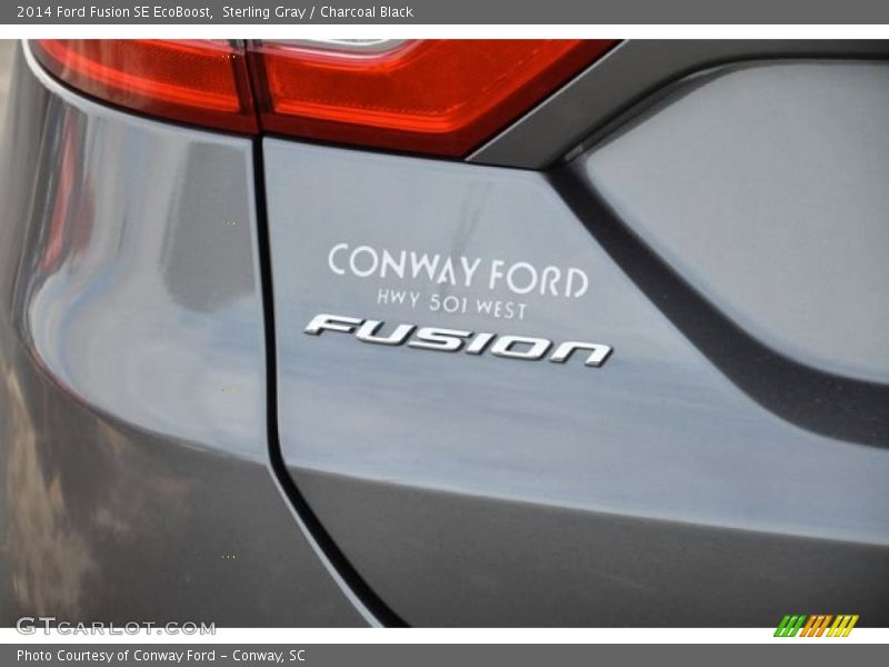 Sterling Gray / Charcoal Black 2014 Ford Fusion SE EcoBoost