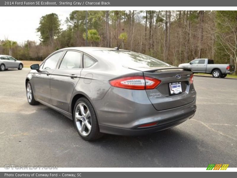 Sterling Gray / Charcoal Black 2014 Ford Fusion SE EcoBoost