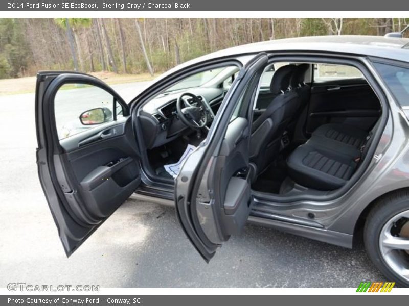Sterling Gray / Charcoal Black 2014 Ford Fusion SE EcoBoost