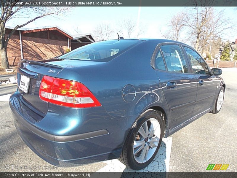 Fusion Blue Metallic / Black/Gray 2007 Saab 9-3 2.0T Sport Sedan