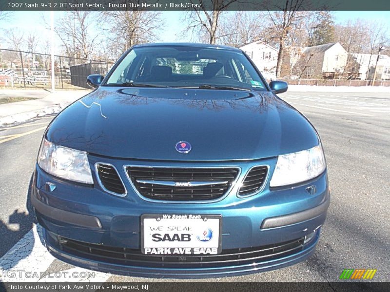 Fusion Blue Metallic / Black/Gray 2007 Saab 9-3 2.0T Sport Sedan