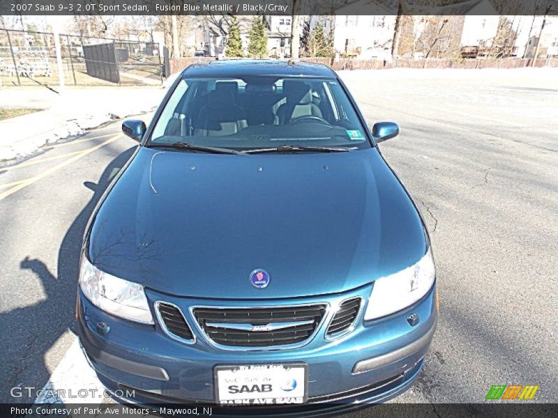 Fusion Blue Metallic / Black/Gray 2007 Saab 9-3 2.0T Sport Sedan