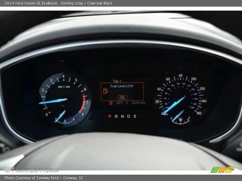 Sterling Gray / Charcoal Black 2014 Ford Fusion SE EcoBoost