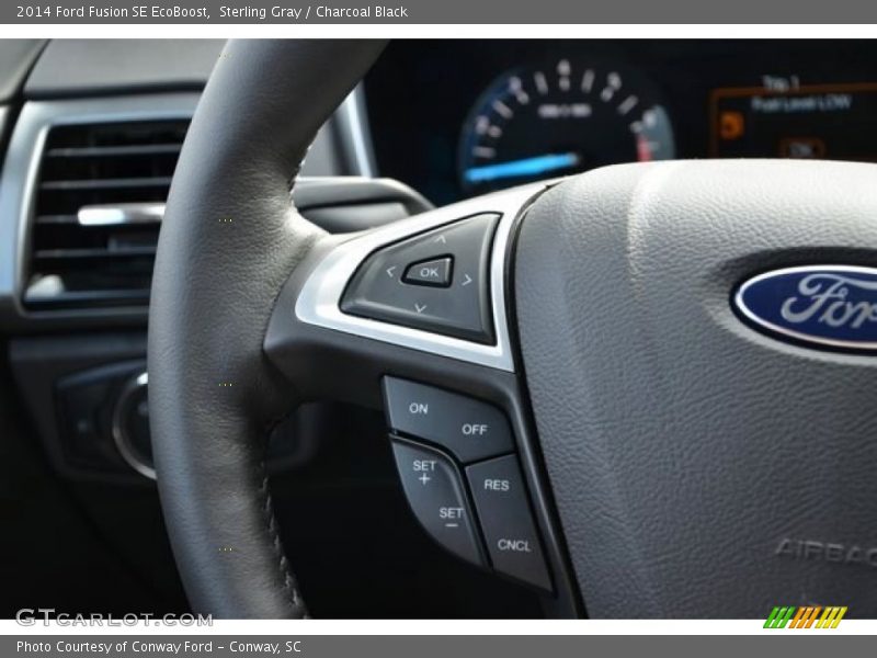 Sterling Gray / Charcoal Black 2014 Ford Fusion SE EcoBoost