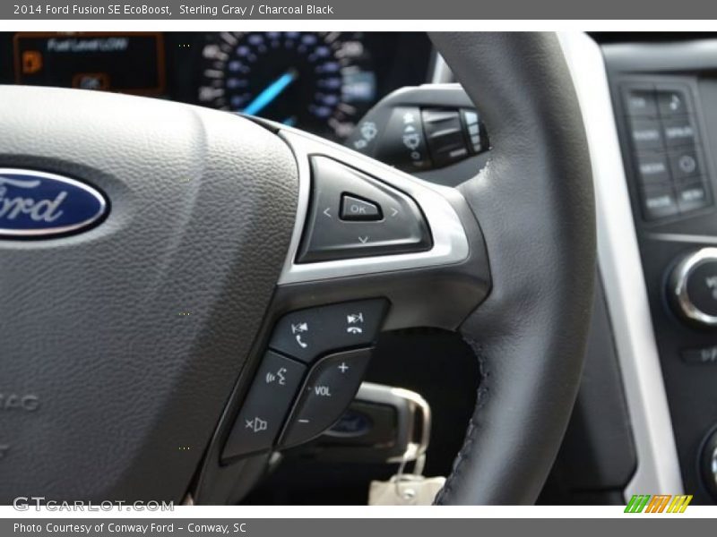 Sterling Gray / Charcoal Black 2014 Ford Fusion SE EcoBoost