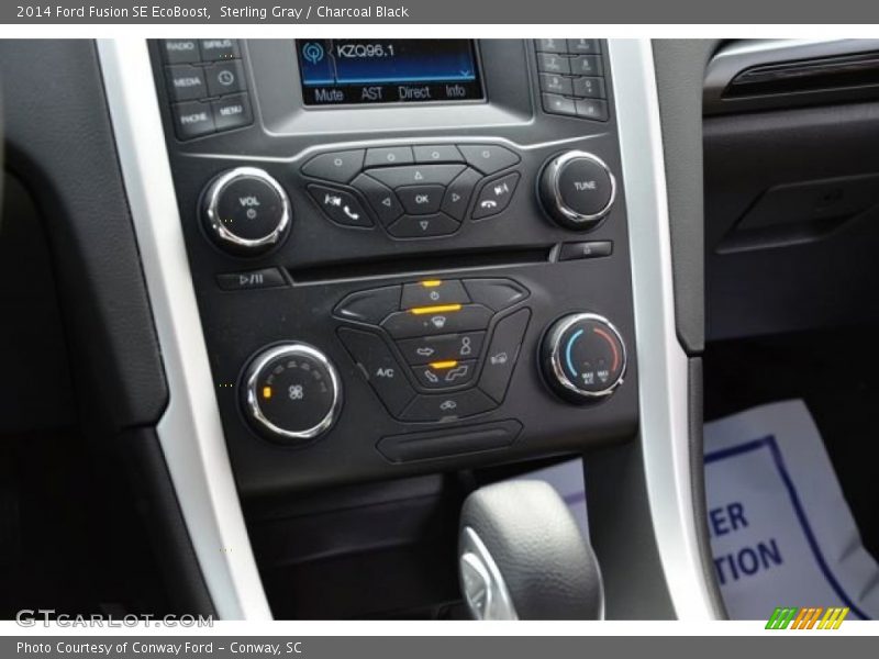 Sterling Gray / Charcoal Black 2014 Ford Fusion SE EcoBoost