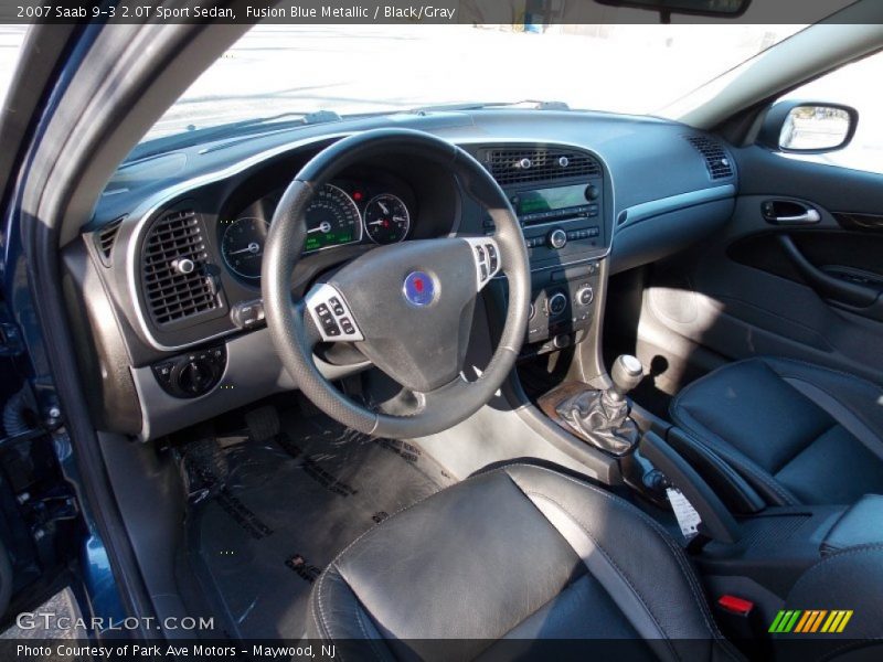Fusion Blue Metallic / Black/Gray 2007 Saab 9-3 2.0T Sport Sedan