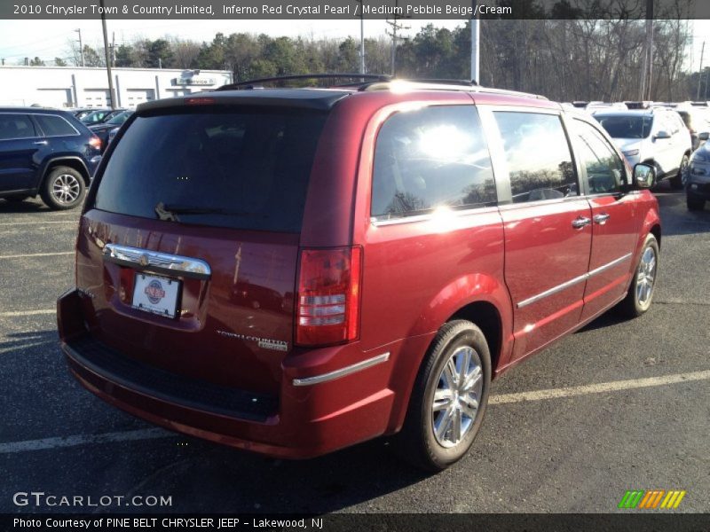 Inferno Red Crystal Pearl / Medium Pebble Beige/Cream 2010 Chrysler Town & Country Limited