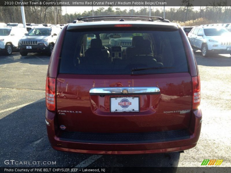 Inferno Red Crystal Pearl / Medium Pebble Beige/Cream 2010 Chrysler Town & Country Limited