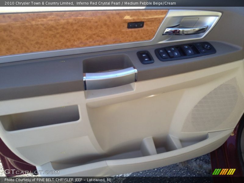 Inferno Red Crystal Pearl / Medium Pebble Beige/Cream 2010 Chrysler Town & Country Limited