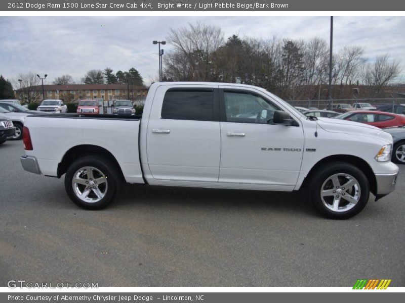 Bright White / Light Pebble Beige/Bark Brown 2012 Dodge Ram 1500 Lone Star Crew Cab 4x4