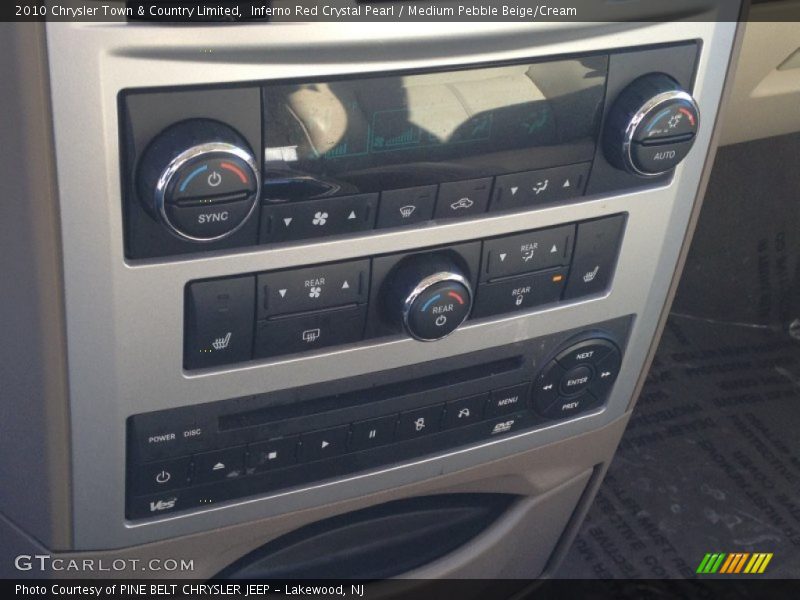 Inferno Red Crystal Pearl / Medium Pebble Beige/Cream 2010 Chrysler Town & Country Limited
