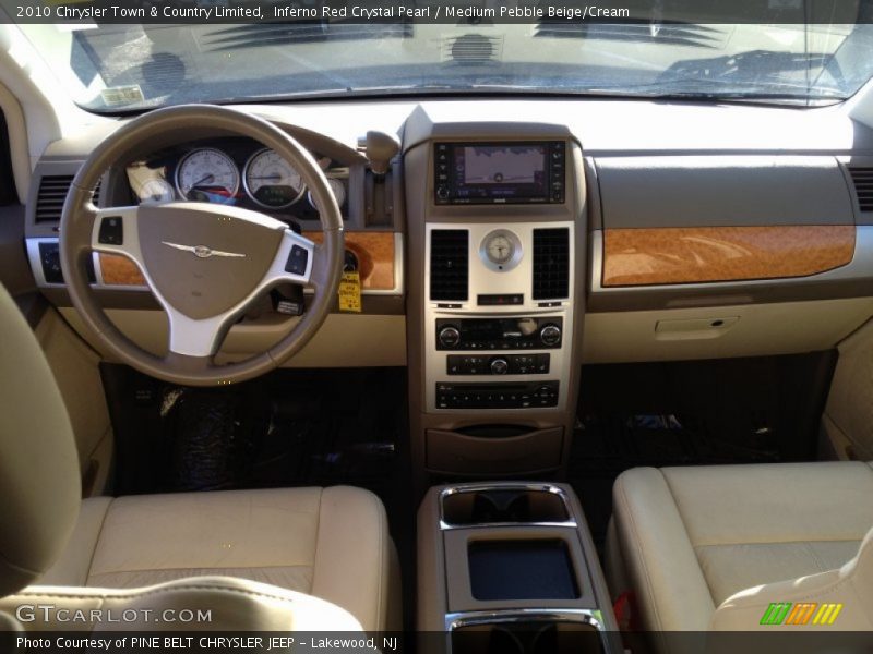Inferno Red Crystal Pearl / Medium Pebble Beige/Cream 2010 Chrysler Town & Country Limited