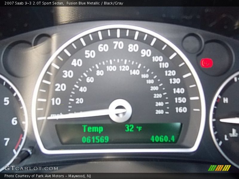 Fusion Blue Metallic / Black/Gray 2007 Saab 9-3 2.0T Sport Sedan