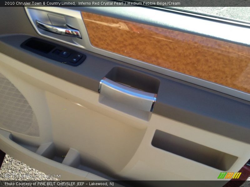 Inferno Red Crystal Pearl / Medium Pebble Beige/Cream 2010 Chrysler Town & Country Limited
