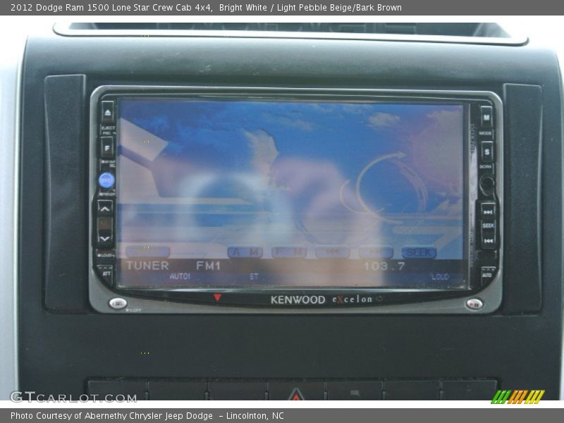 Bright White / Light Pebble Beige/Bark Brown 2012 Dodge Ram 1500 Lone Star Crew Cab 4x4