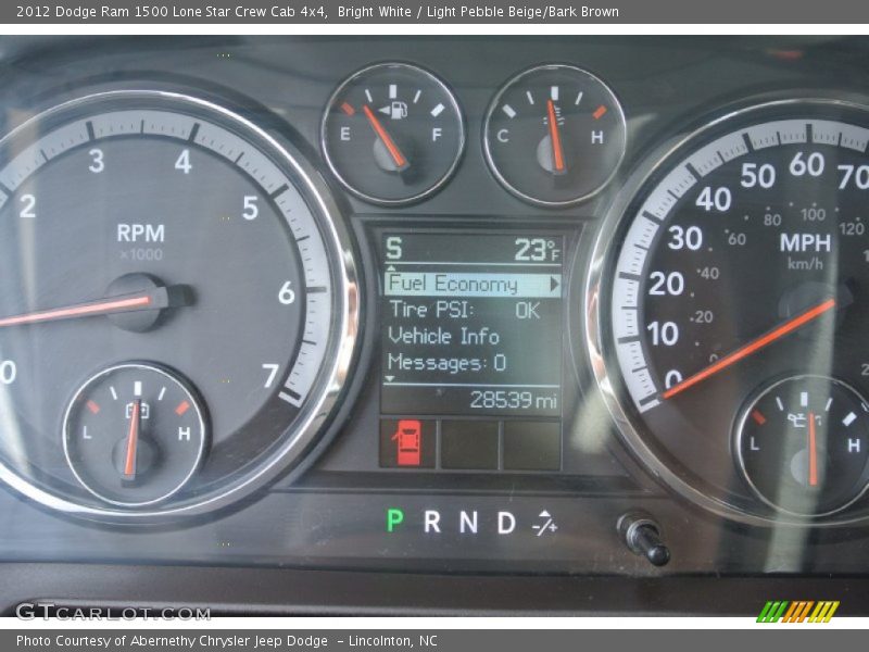 Bright White / Light Pebble Beige/Bark Brown 2012 Dodge Ram 1500 Lone Star Crew Cab 4x4