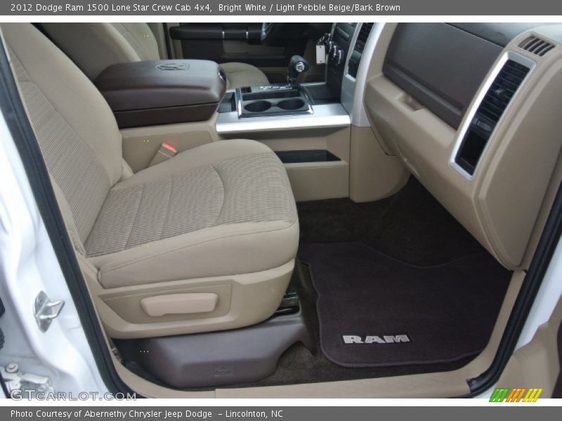 Bright White / Light Pebble Beige/Bark Brown 2012 Dodge Ram 1500 Lone Star Crew Cab 4x4