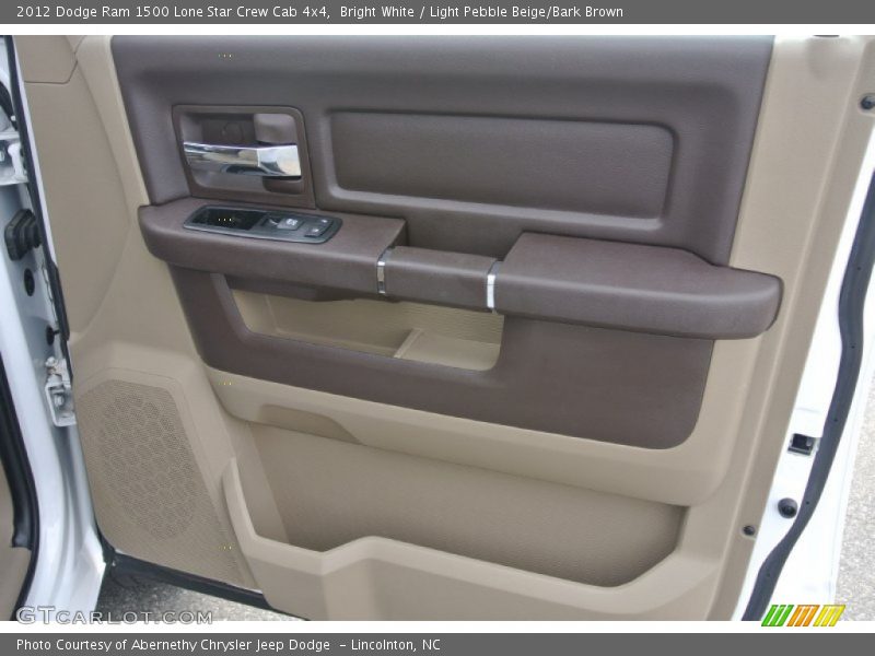 Bright White / Light Pebble Beige/Bark Brown 2012 Dodge Ram 1500 Lone Star Crew Cab 4x4