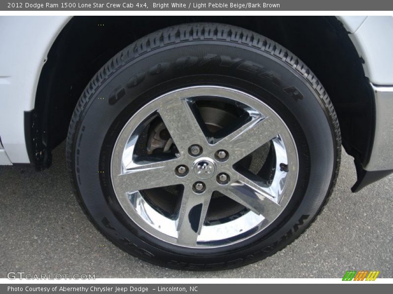 Bright White / Light Pebble Beige/Bark Brown 2012 Dodge Ram 1500 Lone Star Crew Cab 4x4