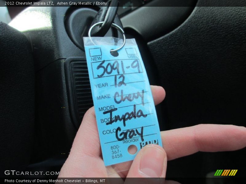 Ashen Gray Metallic / Ebony 2012 Chevrolet Impala LTZ