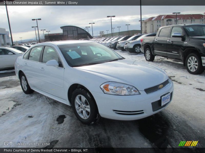 Summit White / Ebony 2013 Chevrolet Impala LS