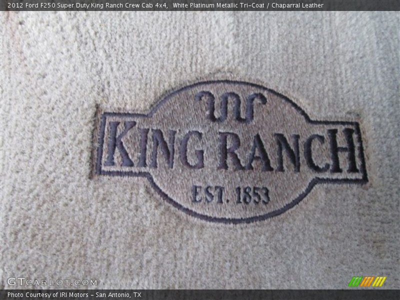 White Platinum Metallic Tri-Coat / Chaparral Leather 2012 Ford F250 Super Duty King Ranch Crew Cab 4x4