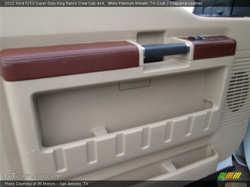 White Platinum Metallic Tri-Coat / Chaparral Leather 2012 Ford F250 Super Duty King Ranch Crew Cab 4x4