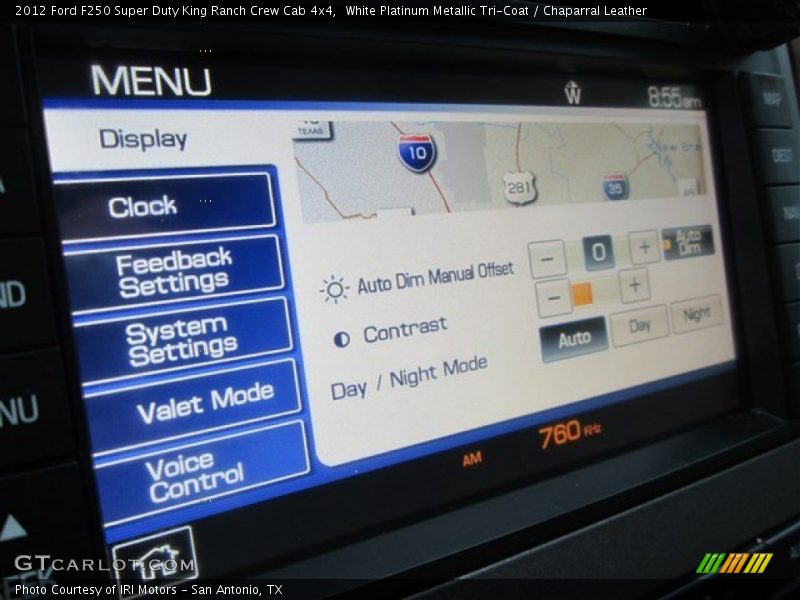 White Platinum Metallic Tri-Coat / Chaparral Leather 2012 Ford F250 Super Duty King Ranch Crew Cab 4x4