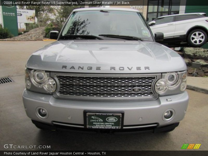 Zermatt Silver Metallic / Jet Black 2008 Land Rover Range Rover V8 Supercharged