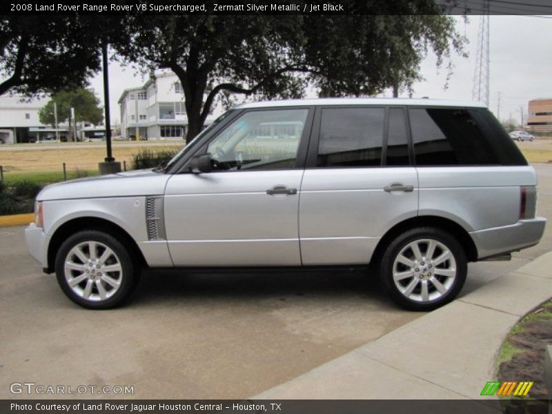 Zermatt Silver Metallic / Jet Black 2008 Land Rover Range Rover V8 Supercharged