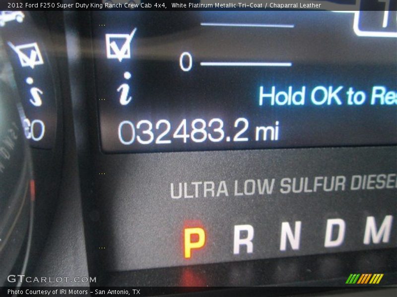 White Platinum Metallic Tri-Coat / Chaparral Leather 2012 Ford F250 Super Duty King Ranch Crew Cab 4x4