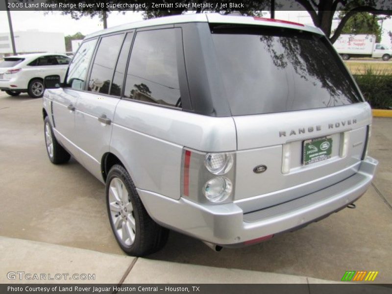 Zermatt Silver Metallic / Jet Black 2008 Land Rover Range Rover V8 Supercharged