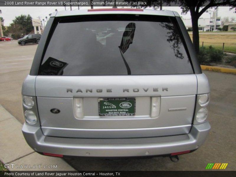 Zermatt Silver Metallic / Jet Black 2008 Land Rover Range Rover V8 Supercharged