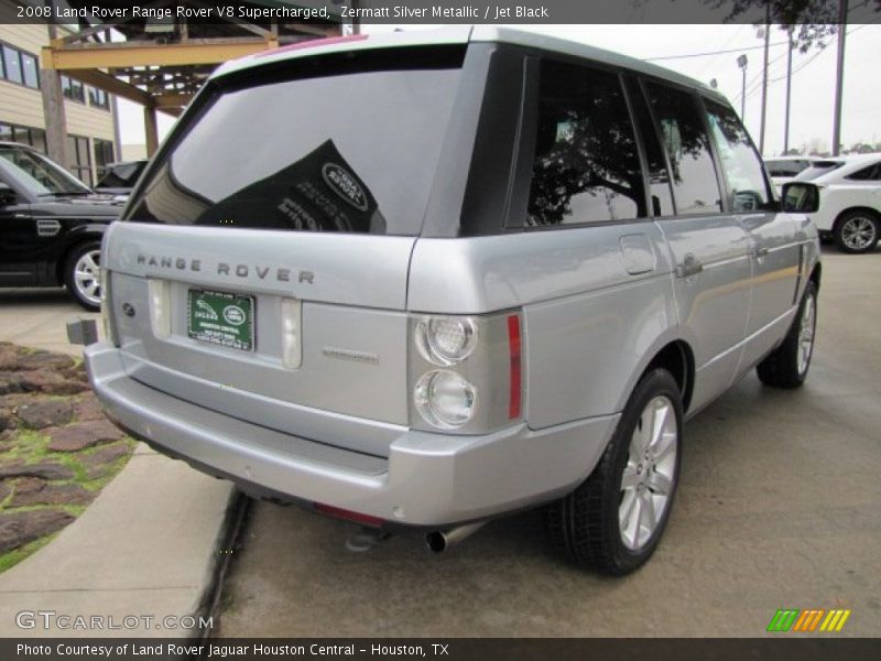 Zermatt Silver Metallic / Jet Black 2008 Land Rover Range Rover V8 Supercharged
