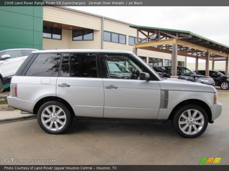 Zermatt Silver Metallic / Jet Black 2008 Land Rover Range Rover V8 Supercharged