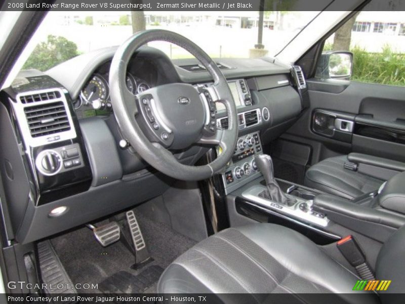 Zermatt Silver Metallic / Jet Black 2008 Land Rover Range Rover V8 Supercharged