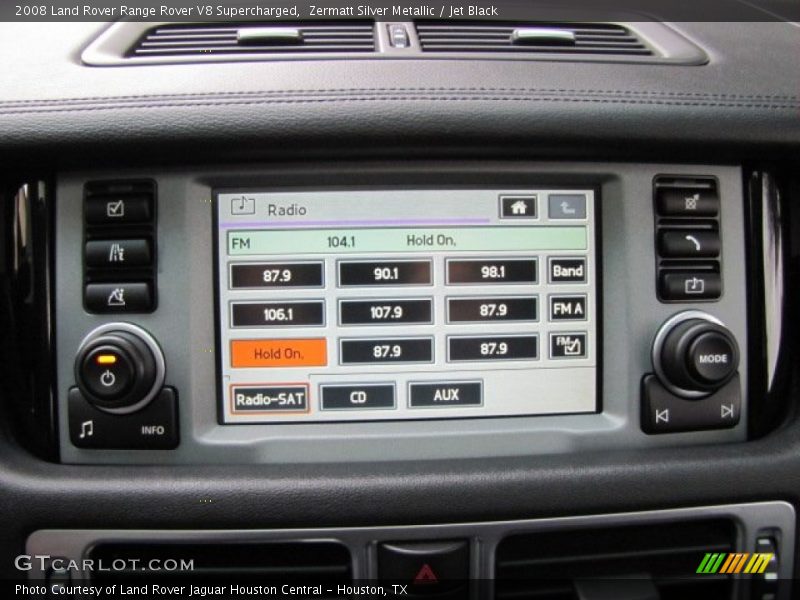 Zermatt Silver Metallic / Jet Black 2008 Land Rover Range Rover V8 Supercharged